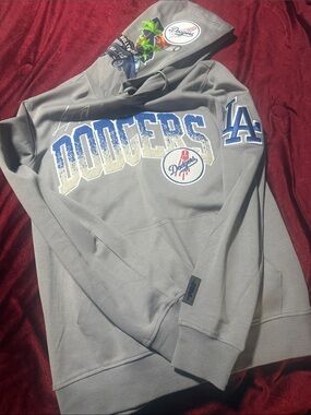 Los Angeles Dodgers Gray Pullover Hoodie Sweatshirt